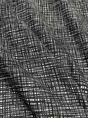 Fabric By The Yard Black And White Abstract Crosshatch Polyester Upholstery